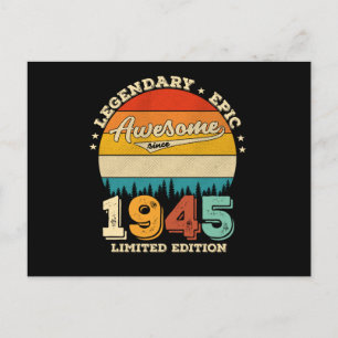 Carte Postale 80 Ans 1955 Rétro Magnifique 80e anniversaire Cade