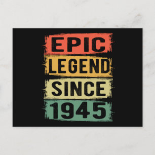 Carte Postale 80 ans Anniversaire 1945 Epic Légende 80e annivers