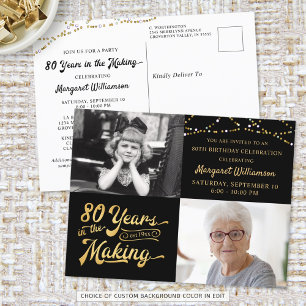 Carte Postale 80e anniversaire 80 ans dans la fabrication 2 phot