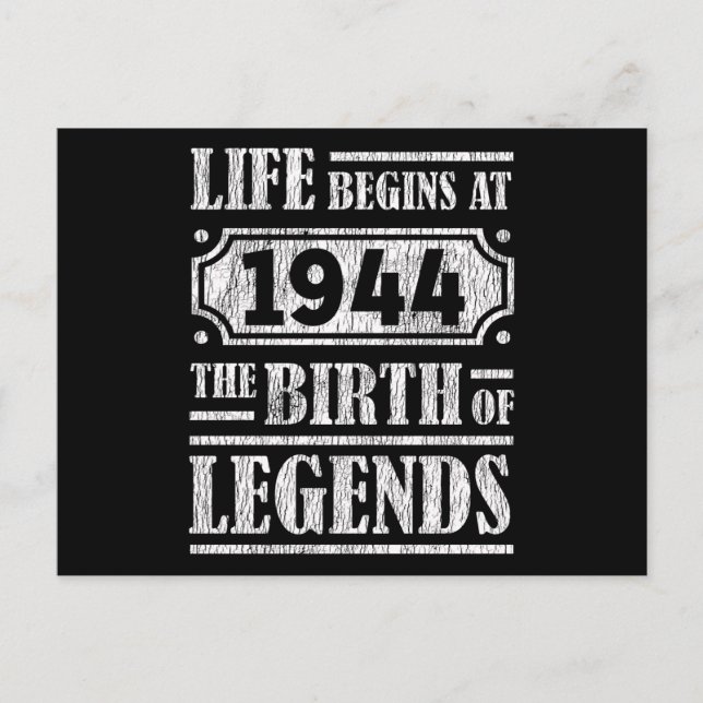 Carte Postale 81 ans 1944 Naissance d'une légende 81e anniversai (Devant)