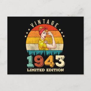 Carte Postale 82 Ans Anniversaire 1943 Vintage 82e Anniversaire 