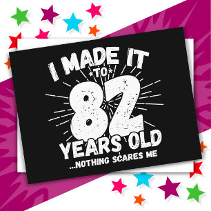 Carte Postale 82 Ans Mème Sarcastique vieux drôle 82ème annivers