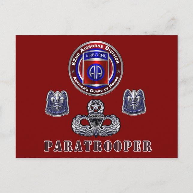 Carte Postale 82e division aéroportée (Devant)