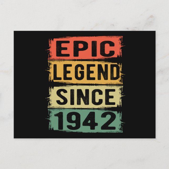 Carte Postale 83 ans Anniversaire 1942 Epic Legend 83e anniversa (Devant)