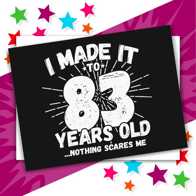 Carte Postale 83 ans drôle mème anniversaire 83 ans (Créateur téléchargé)