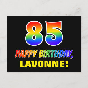 Carte Postale 85e anniversaire : Bold, amusant, simple, arc-en-c