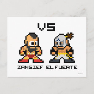 Carte Postale 8bit Zangief VS El Fuerte