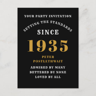 Carte Postale 90e anniversaire 1935 Or noir