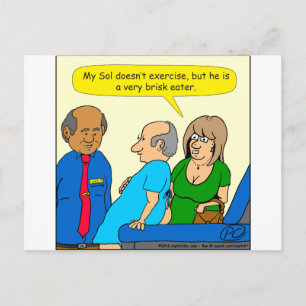 Carte Postale 910 dessin animé de mangeur très rapide