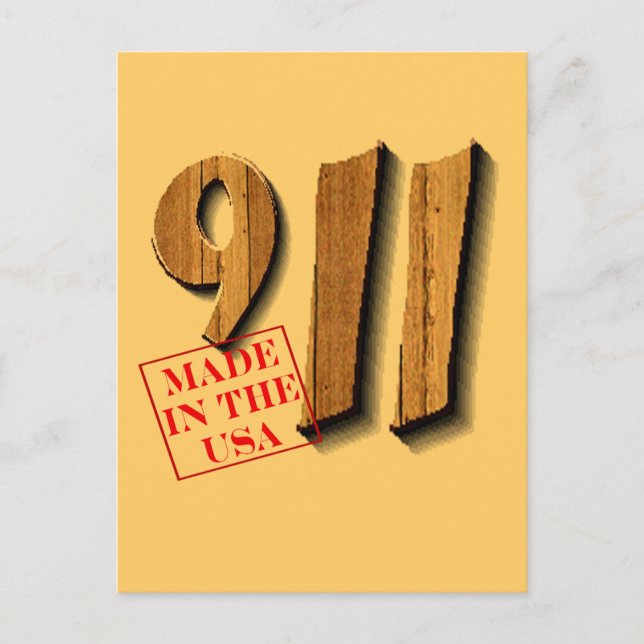 Carte Postale 911 Fabriqué aux États-Unis (Devant)