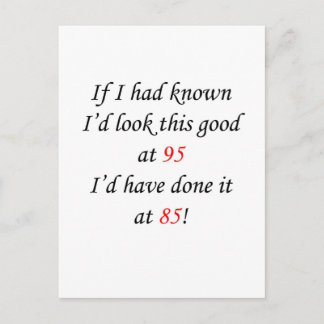 Carte Postale 95 Si j'avais su