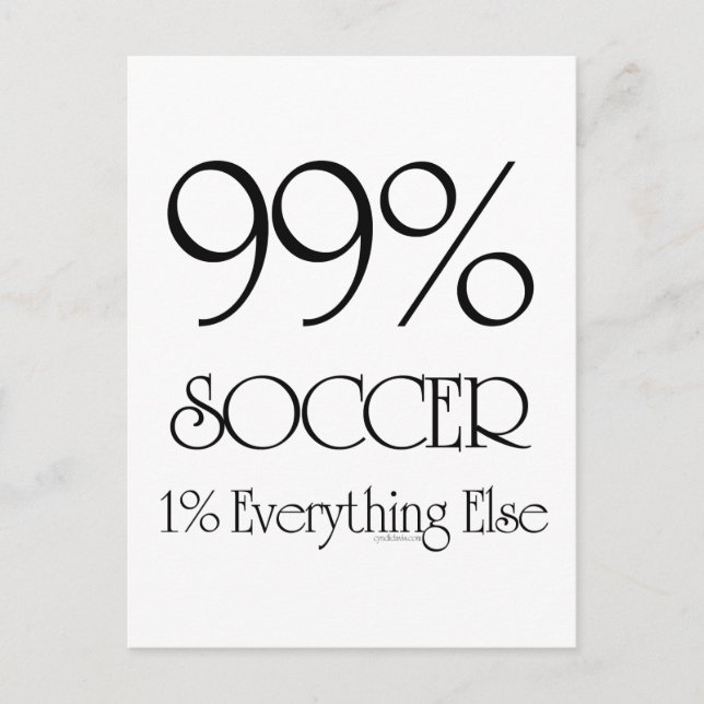 Carte Postale 99% Football (Devant)