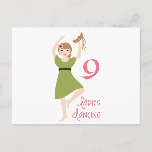 Carte Postale 9 Dames Dansant (Devant)