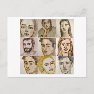 Carte Postale 9 faces (Number 4) Postcard