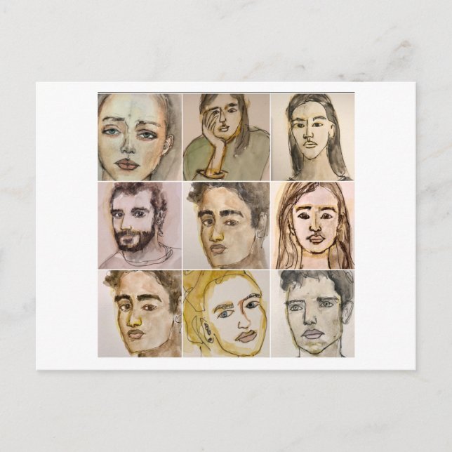 Carte Postale 9 faces (Number 4) Postcard (Devant)