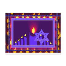 9 flamme de bougie sur l'étoile de lavande violett