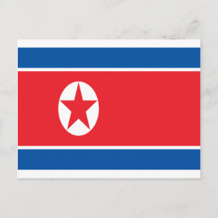 Carte Postale A bas prix ! Drapeau de la Corée du Nord