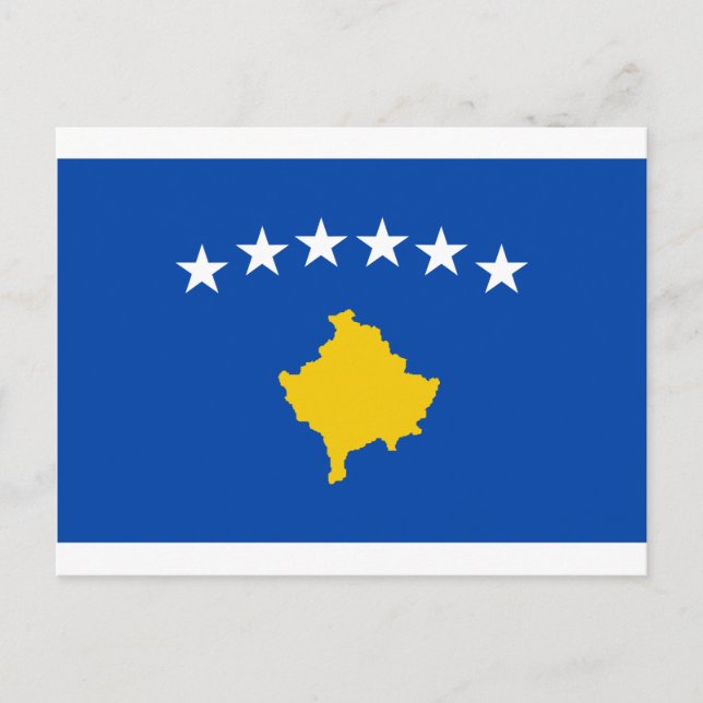 Carte Postale A bas prix ! Drapeau du Kosovo (Devant)
