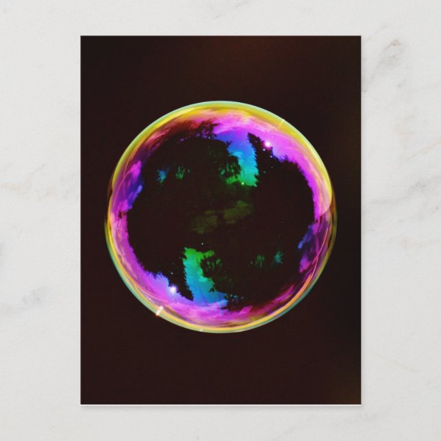 Carte postale à bulle de savon coloré (Devant)