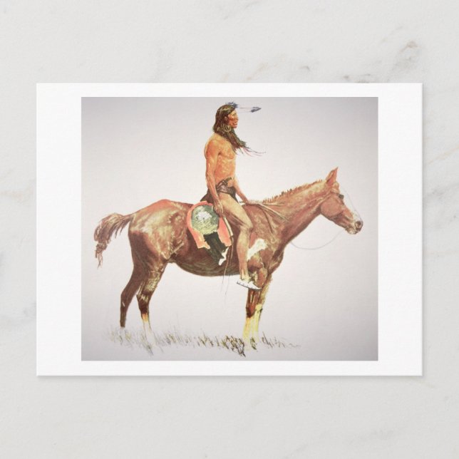 Carte Postale A Cheyenne Brave, 1901 (Devant)