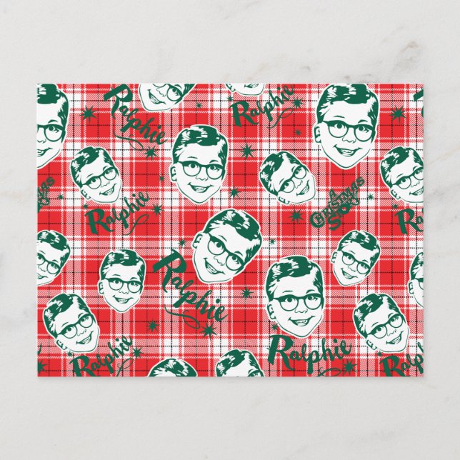 Carte Postale A Christmas Story | Motif carreau Ralphie (Devant)