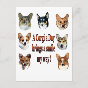 Carte Postale A Corgi a Day Brings a Smile 7