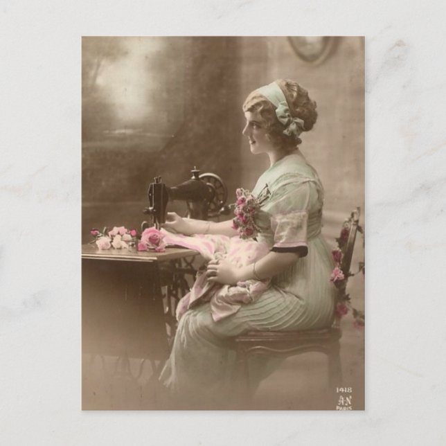 Carte postale à coudre vintage (Devant)