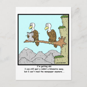 Carte Postale À courte vue : Cartoon d'aigle