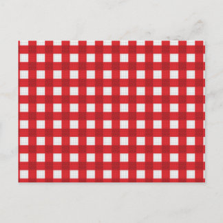 Carte Postale à damiers Motif de couverture de pique-nique