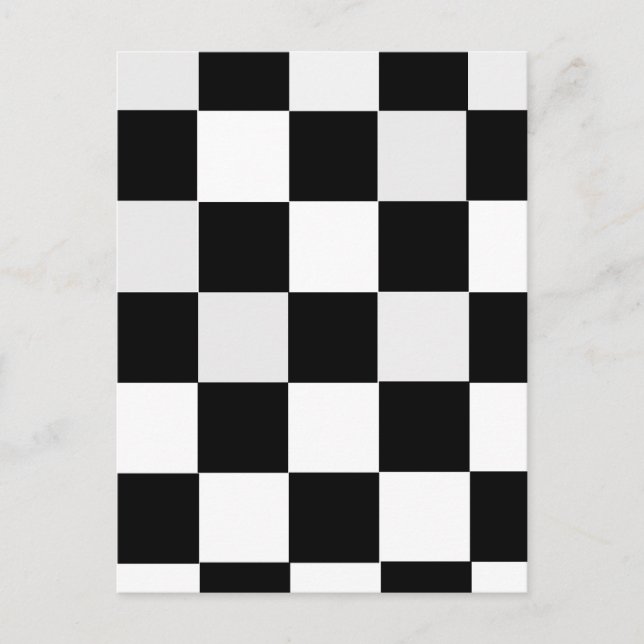 Carte Postale À damiers noir et blanc (Devant)