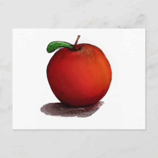 Carte Postale A est pour Apple (Devant)