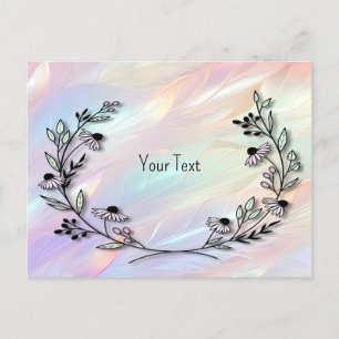 Carte postale à fleurs minimale