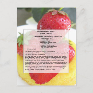 Carte postale à gâteau de fraises