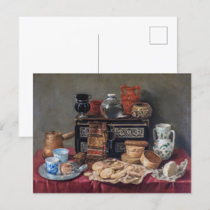 Carte Postale A Kitchen Tableau : Bowl, Cup & Pread Still Life