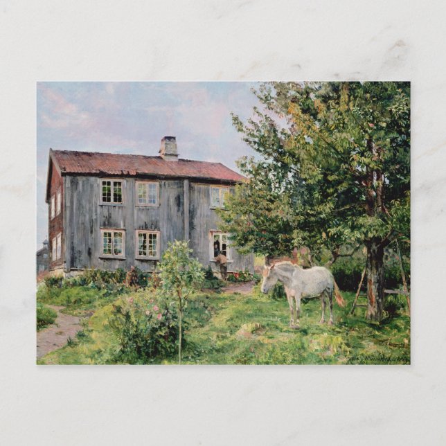 Carte Postale À la ferme, 1889 (Devant)