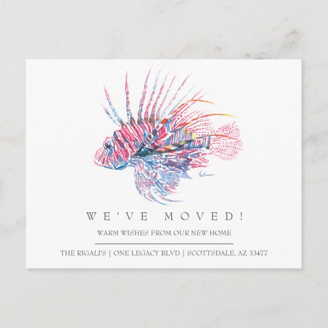 Carte Postale À La Plage Nouvelle Maison Déménagement Faire-part (Devant)