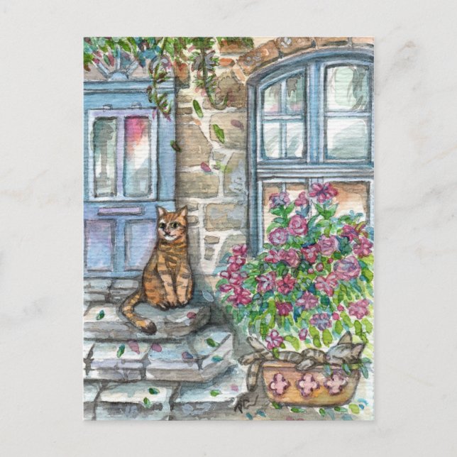 Carte Postale À la porte (Devant)