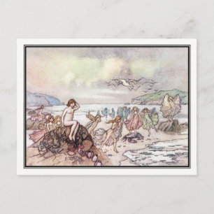 Carte Postale À la recherche de bébés à l'eau par Warwick Goble
