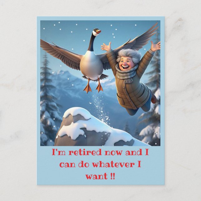 CARTE POSTALE " À LA RETRAITE ET HEUREUSE " (Devant)