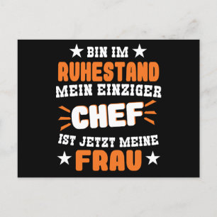 Carte Postale À la retraite Mon seul patron est ma femme