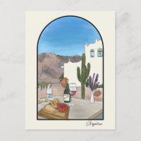 Carte postale à l'aquarelle d'Argentine
