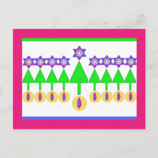 Carte postale à l'envers de Hanoukka de Noël