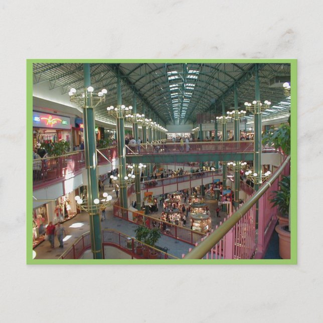 Carte Postale À l'intérieur du mail de la foule de magasin de (Devant)
