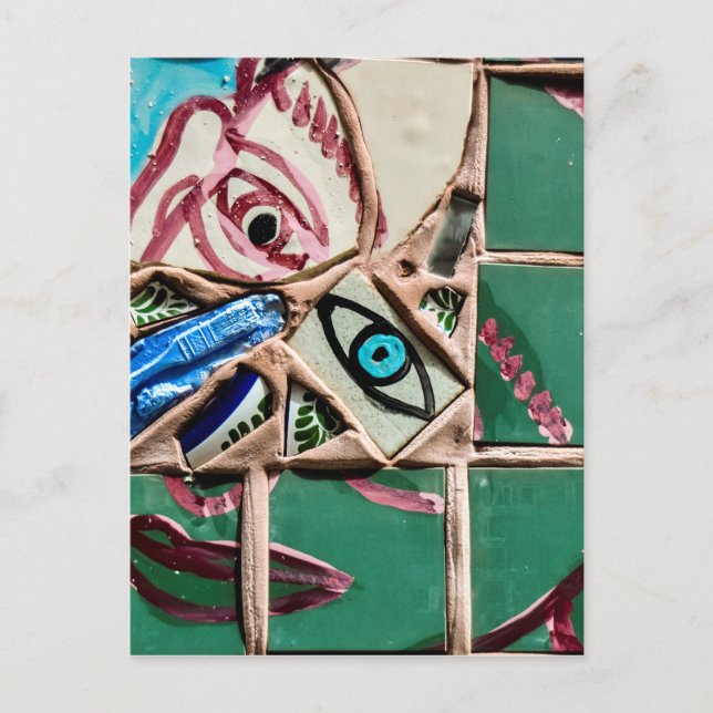 Carte Postale À l'intérieur regarder vers l'extérieur Mosaic Gra (Devant)