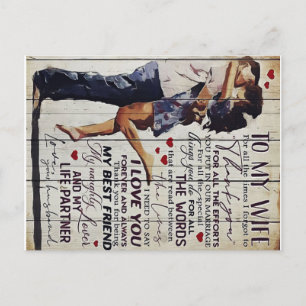 Carte Postale À ma femme présente   Citations d'amour présentes 