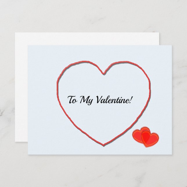 Carte postale - À ma forme de coeur Saint-Valentin (Devant / Derrière)