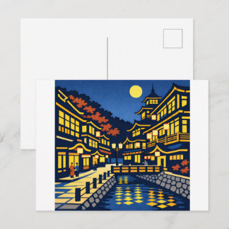 Carte Postale A Moonlit Waterside Town