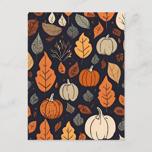Carte postale à motif d'automne (Devant)