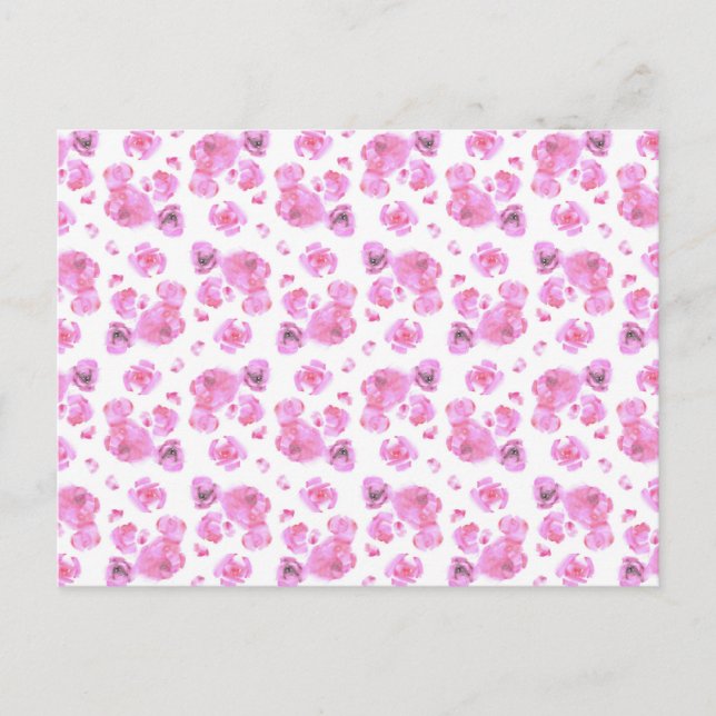 Carte postale à motif rose Roses (Devant)