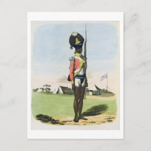 Carte Postale A Naigue of the Bombay Battalion, plate 28 from 'O